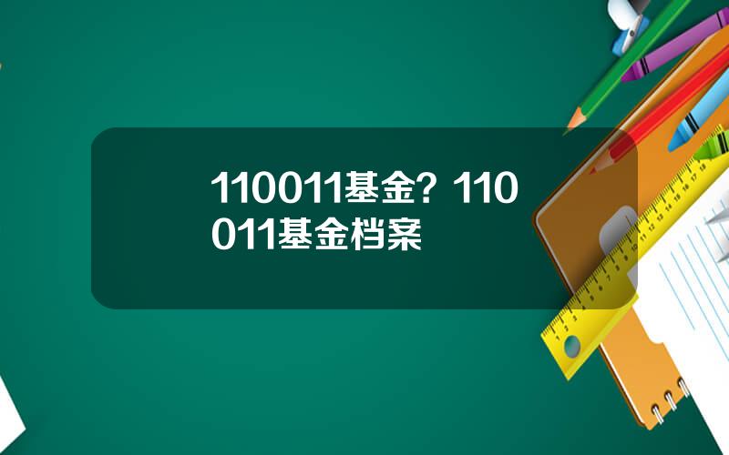 110011基金？110011基金档案