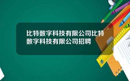 比特数字科技有限公司比特数字科技有限公司招聘