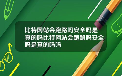 比特网站会跑路吗安全吗是真的吗比特网站会跑路吗安全吗是真的吗吗