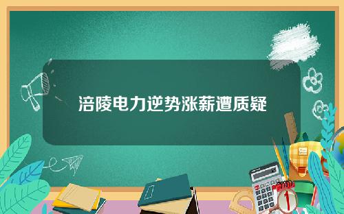 涪陵电力逆势涨薪遭质疑