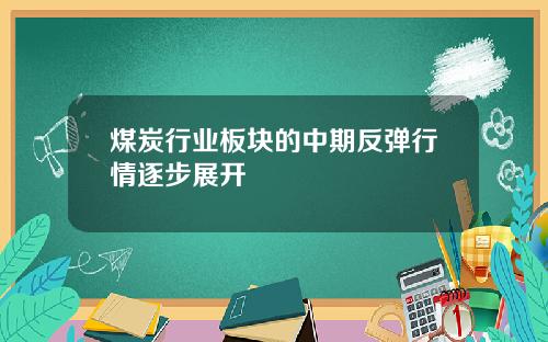 煤炭行业板块的中期反弹行情逐步展开