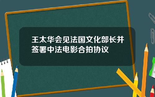 王太华会见法国文化部长并签署中法电影合拍协议