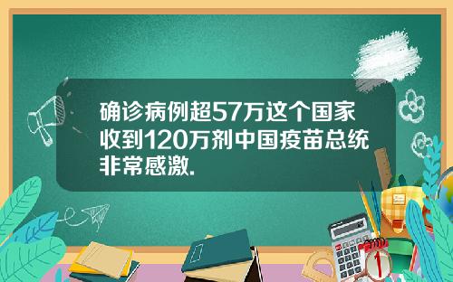 确诊病例超57万这个国家收到120万剂中国疫苗总统非常感激.