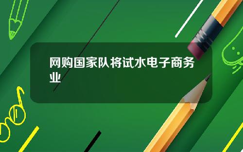 网购国家队将试水电子商务业