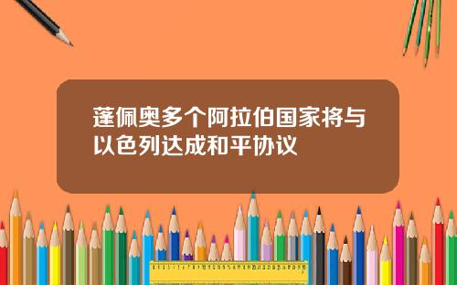 蓬佩奥多个阿拉伯国家将与以色列达成和平协议