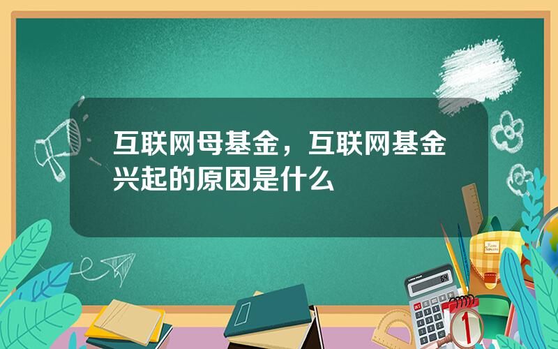 互联网母基金，互联网基金兴起的原因是什么