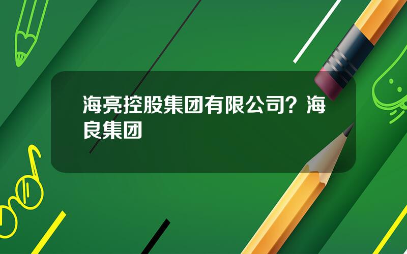 海亮控股集团有限公司？海良集团