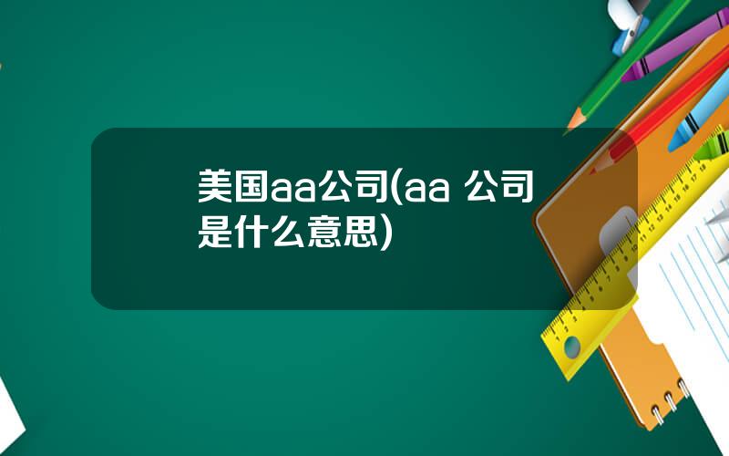 美国aa公司(aa+公司是什么意思)