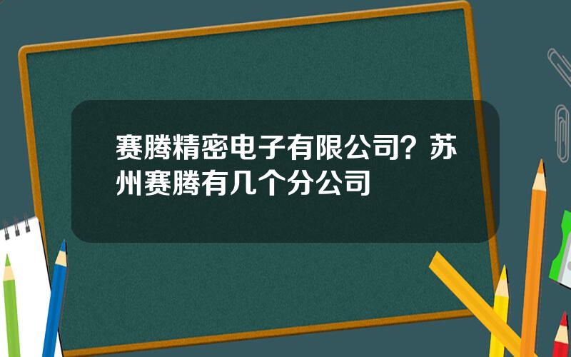 赛腾精密电子有限公司？苏州赛腾有几个分公司